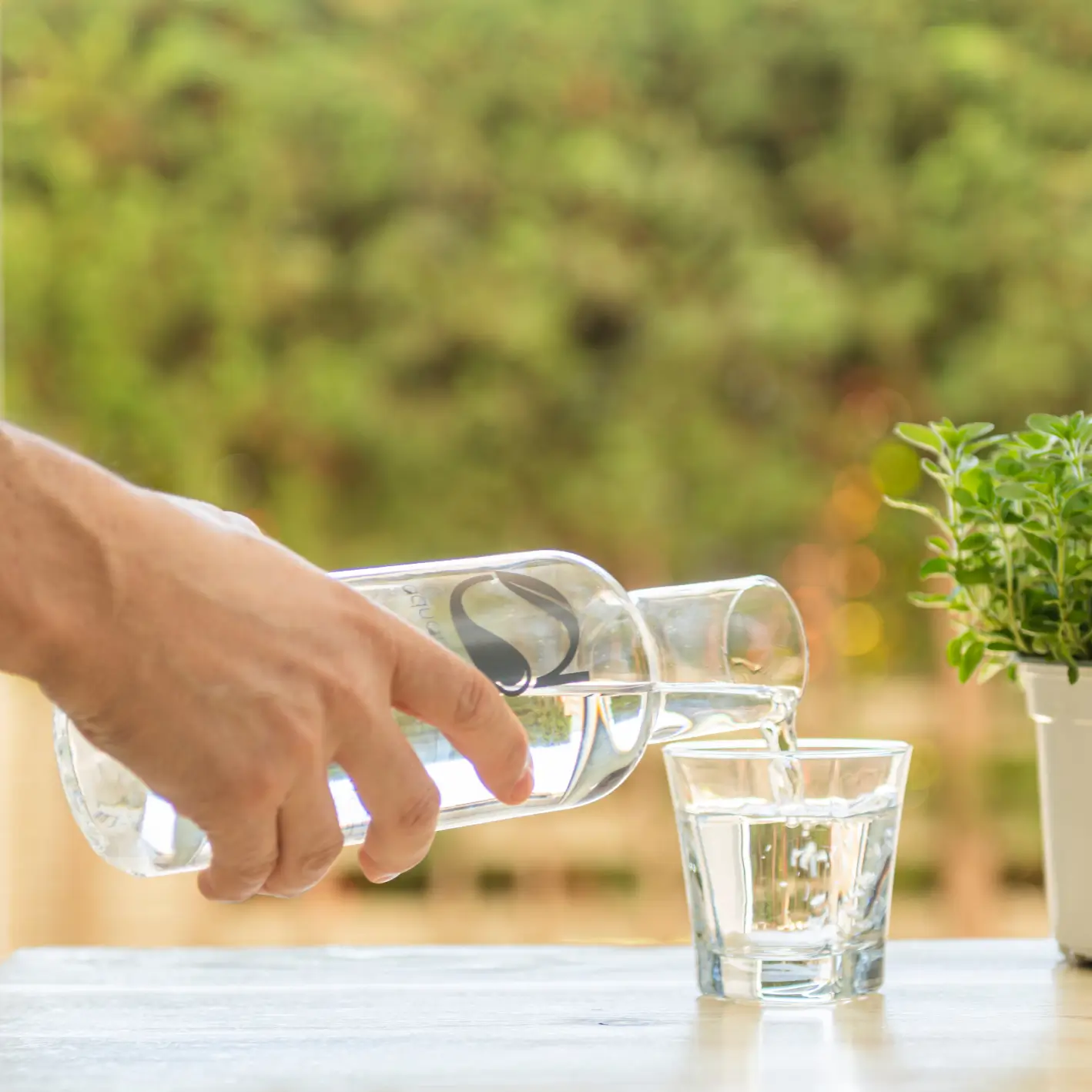 Vaso de agua de ósmosis inversa